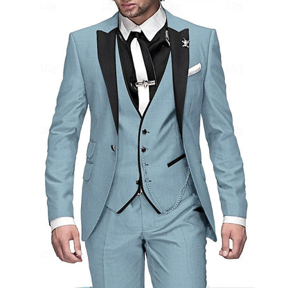 Modern Fitted Three-Piece Waistcoat Suit