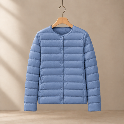 Women’s Slim Quilted Down Snap Jacket