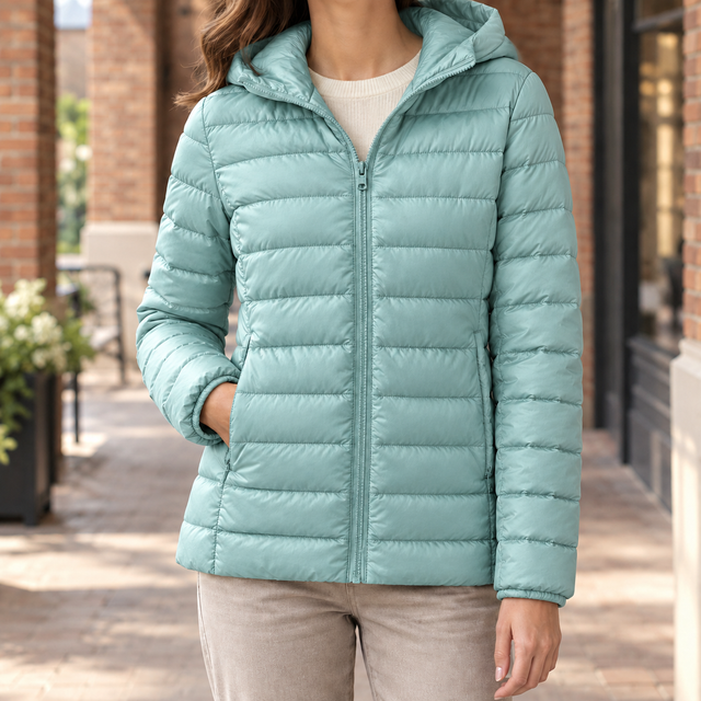Women’s Lightweight Quilted Cashmere Hooded Jacket