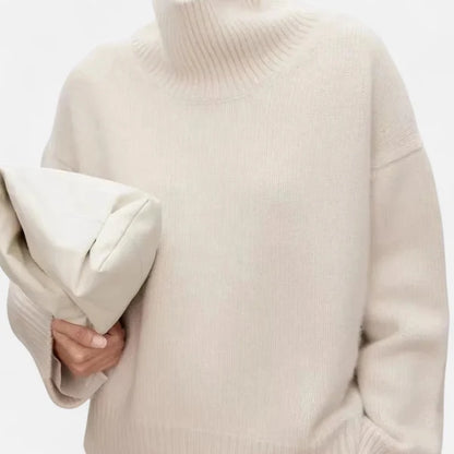 Women’s Pure Wool Classic Turtleneck Knit Sweater