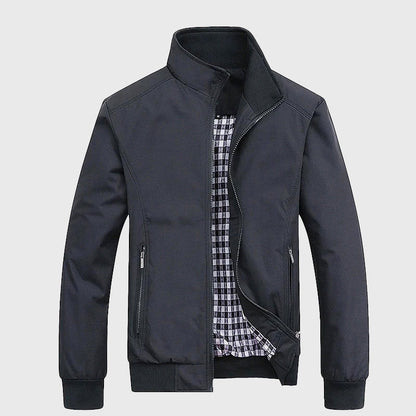 Men’s Streamlined Slim-Fit Stand Collar Bomber Jacket