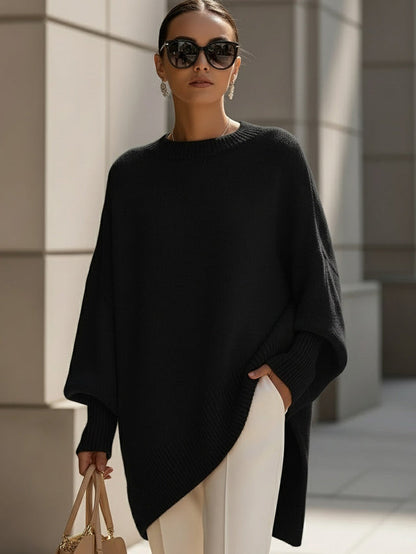 Women’s Oversized Relaxed Fit Stretch Knit Sweater