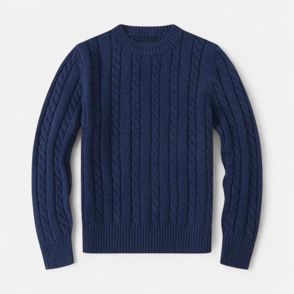 Men’s Soft Cotton-Blend Classic Crew Neck Sweater