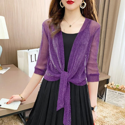 Women’s Sheer Chiffon Cropped Wrap Bolero