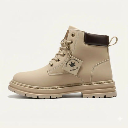 Men’s Fur-Lined Winter Snow Boots with Chunky Lug Sole