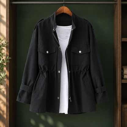 Women’s Relaxed Drawstring Waist Utility Jacket
