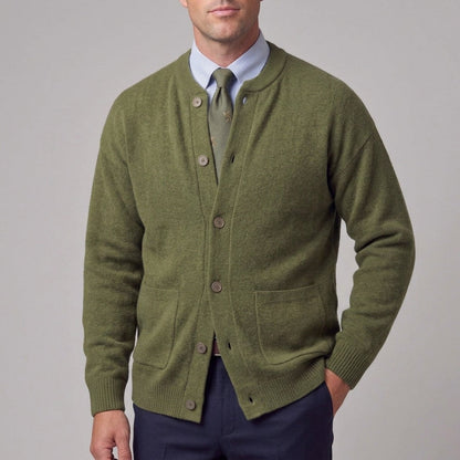 Men’s Essential Knit Button-Up Everyday Cardigan