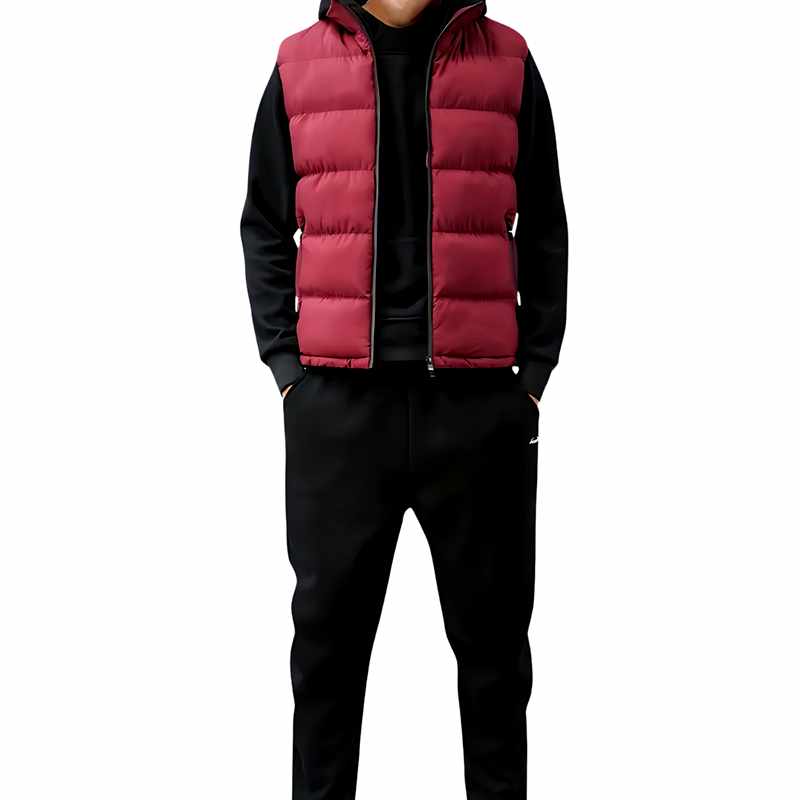 Men’s Lightweight Quilted Stand-Collar Zip Vest