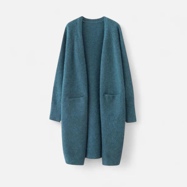 Women’s Long Open-Front Knit Cardigan for Effortless Layering