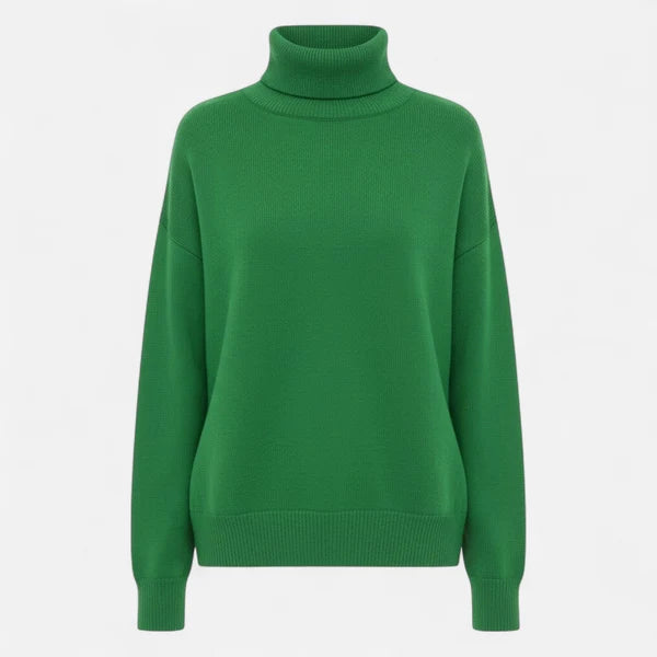 Women’s Oversized Thick Knit Turtleneck Sweater for Winter