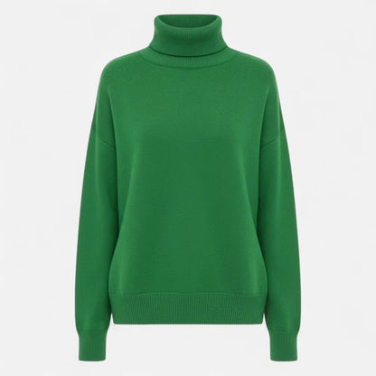 Women’s Oversized Thick Knit Turtleneck Sweater for Winter