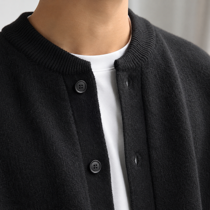 Men’s Relaxed Wool Knit Button Cardigan