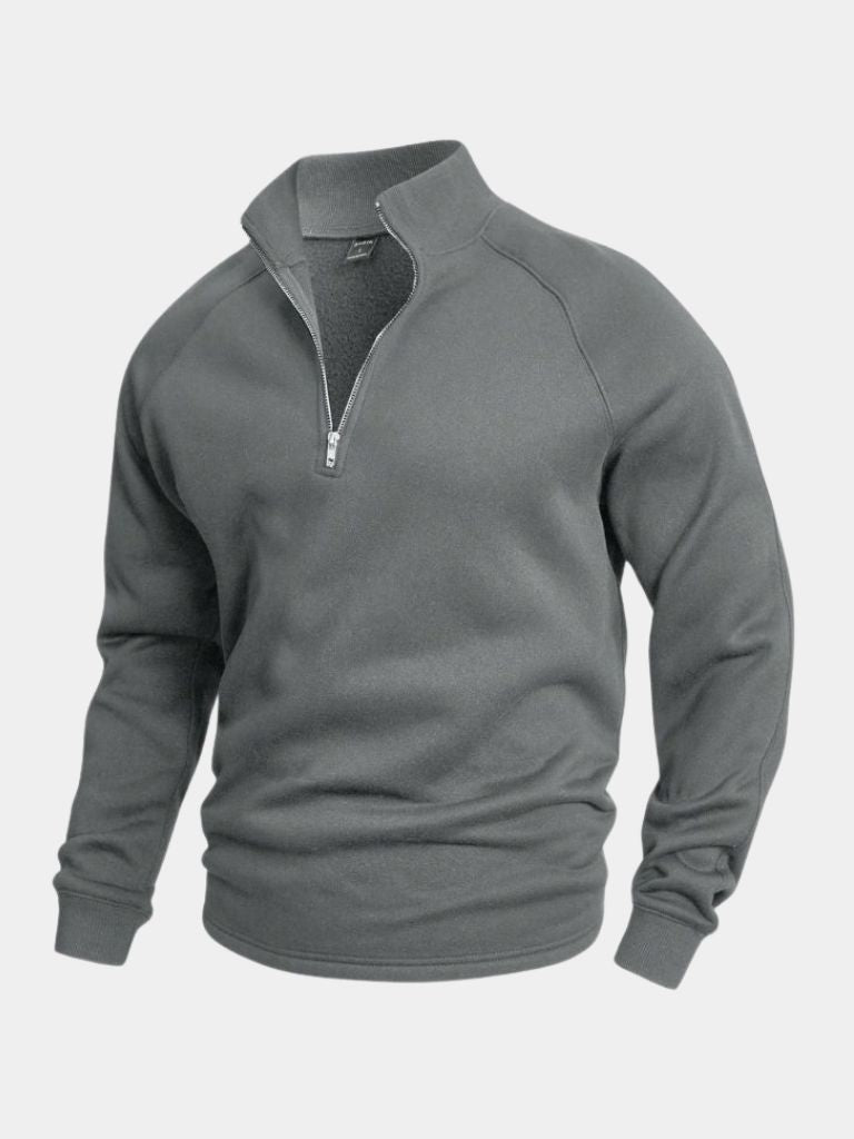 Men’s Dark Knit Pullover with Cross and Crown Motif