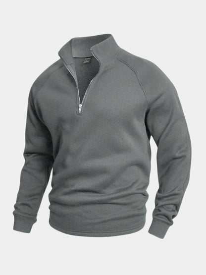 Men’s Dark Knit Pullover with Cross and Crown Motif