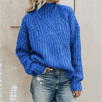 Women’s Classic Knit Pullover with Comfortable Relaxed Fit