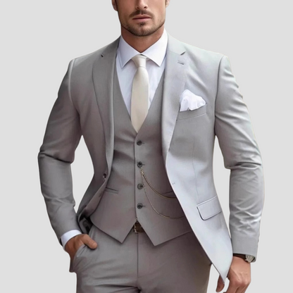 Modern Slim-Fit Three-Piece Formal Suit