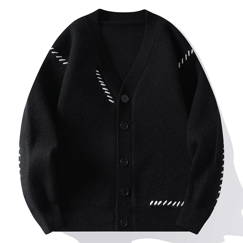 Men’s Embroidered Pattern Lightweight Knit Sweater