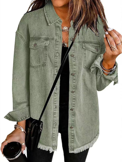 Women's Classic Denim Layer Jacket with Relaxed Everyday Style