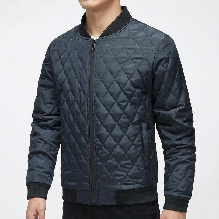 Men’s Diamond Quilted Lightweight Bomber Jacket