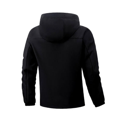 Men’s Waterproof Hooded Full-Zip Rain Windbreaker