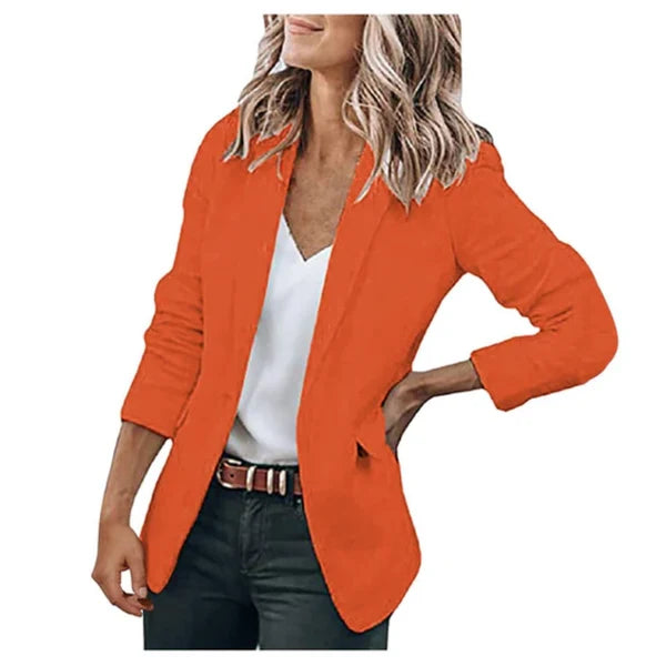 Women’s Lightweight Open-Front Blazer with Tailored Lapels