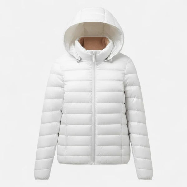 Women’s Lightweight Hooded Down Jacket with Streamlined Fit