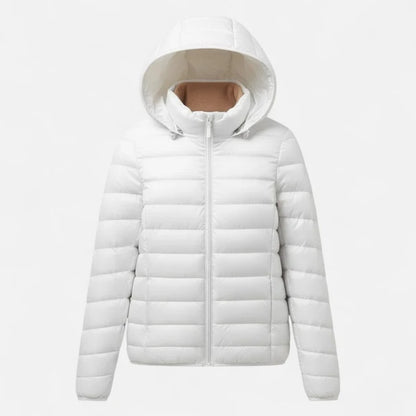 Women’s Lightweight Hooded Down Jacket with Streamlined Fit