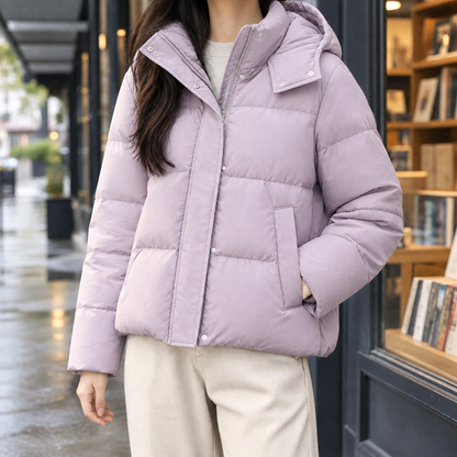 Women’s Quilted Down Puffer Jacket with Hood