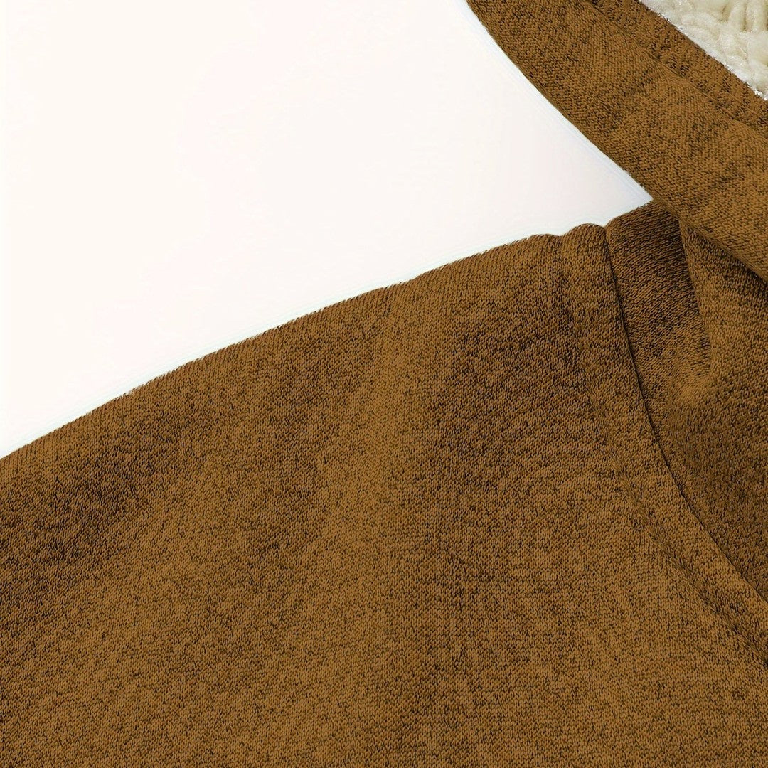 Men’s Plush-Lined Stretch Hooded Winter Jacket