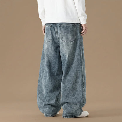 Men’s Oversized Heavyweight Denim Pants in Black