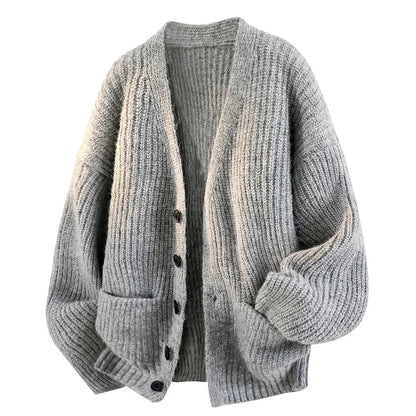 Men’s Relaxed V-Neck Knit Cardigan