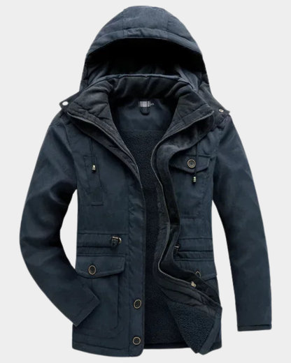 Men’s Detachable-Hood Waterproof Winter Parka