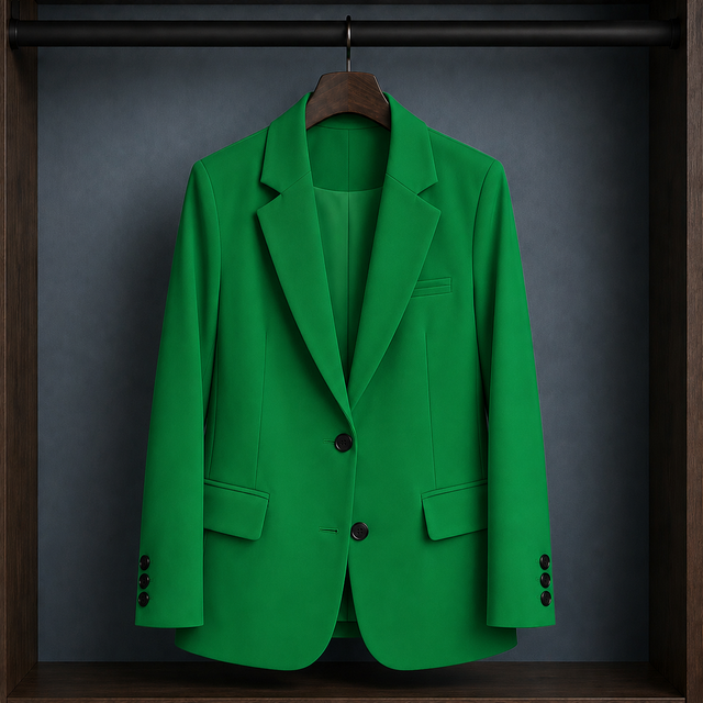 Women’s Structured Two-Button Blazer with Notched Lapels