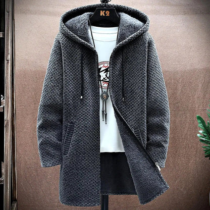 Men’s Relaxed Hooded Knit Zip Jacket