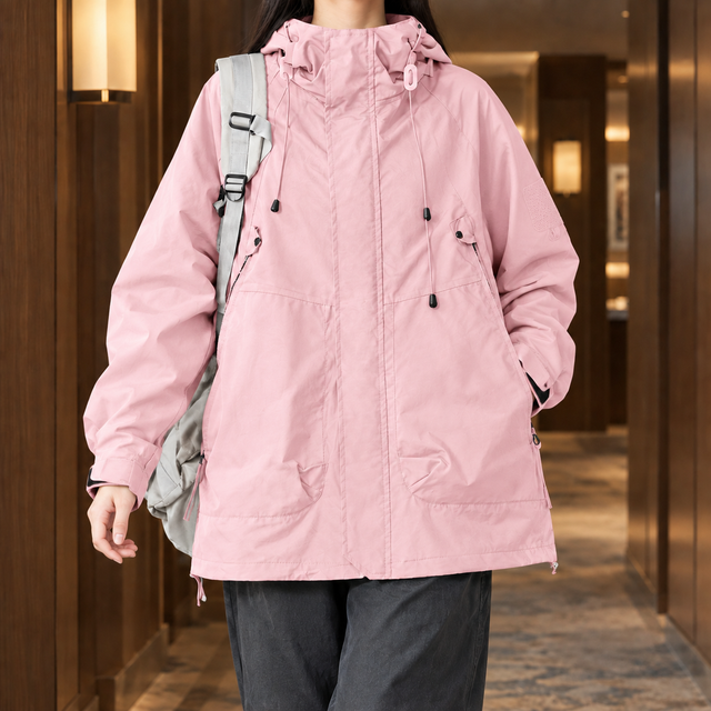 Relaxed Mid-Length Hooded Utility Jacket