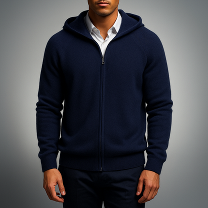 Men’s Refined Knit Front-Zip Pullover Sweater
