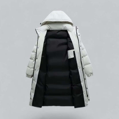 Men’s Longline Quilted Hooded Winter Coat