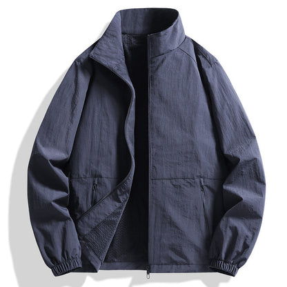 Men's Lightweight Stand-Collar Zip Jacket