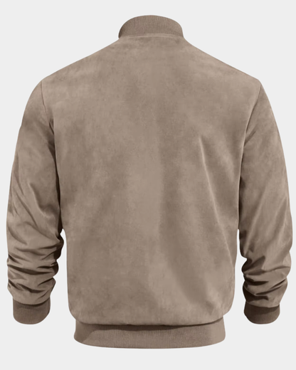 Men’s Lightweight Stand-Collar Ribbed Bomber Jacket