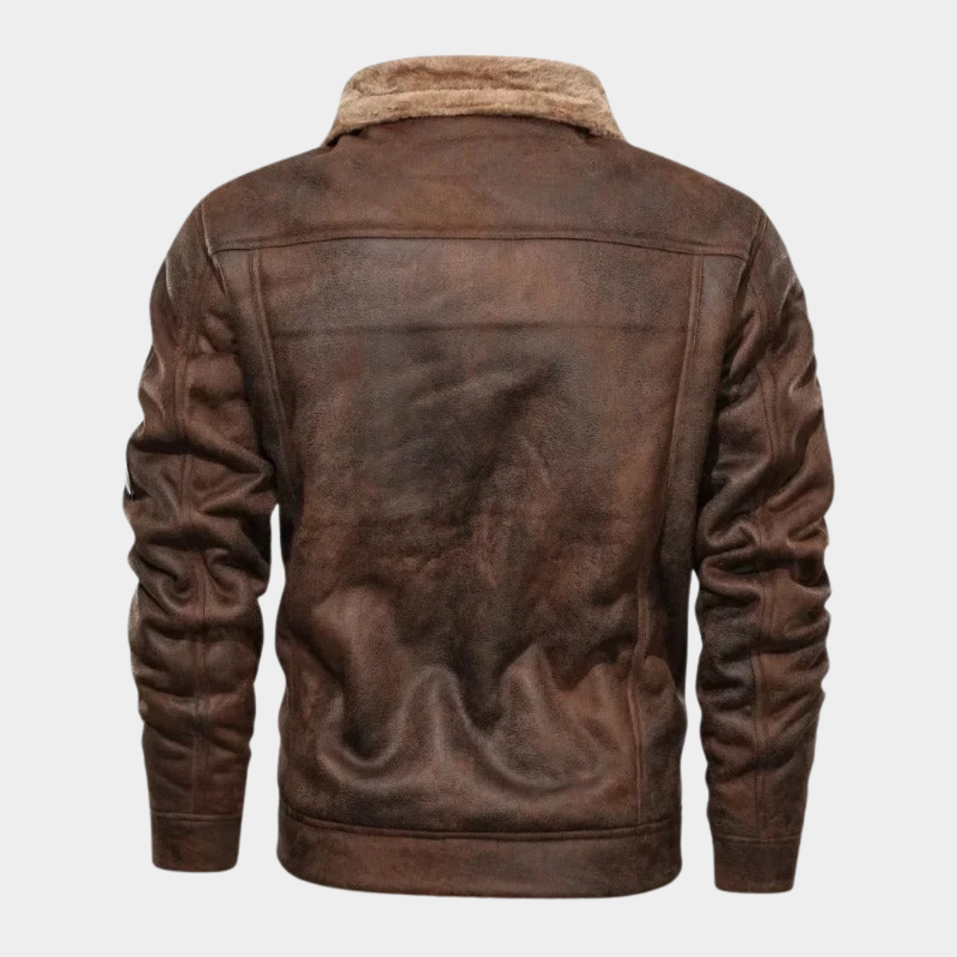 Men’s Sherpa-Lined Trucker Jacket with Warm Collar
