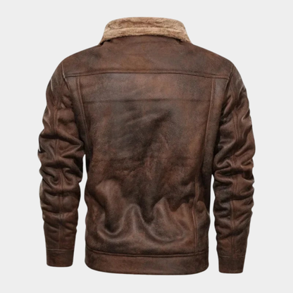 Men’s Sherpa-Lined Trucker Jacket with Warm Collar