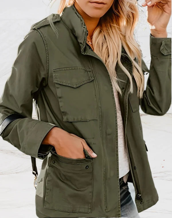 Women’s Lightweight Tailored Utility Jacket with Functional Pockets