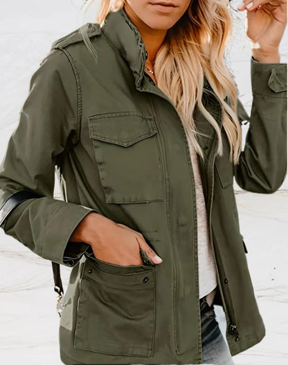 Women’s Lightweight Tailored Utility Jacket with Functional Pockets