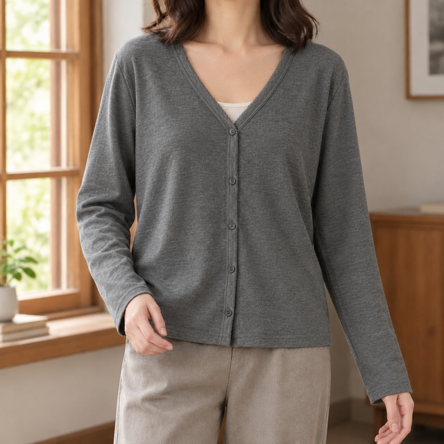 Women’s Lightweight V-Neck Button Front Cardigan