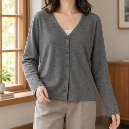 Women’s Lightweight V-Neck Button Front Cardigan