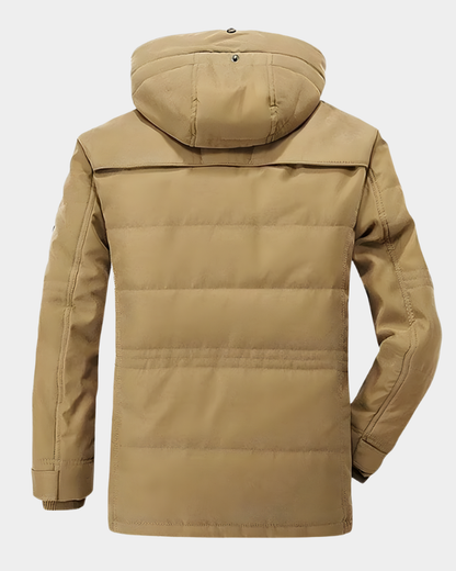 Men’s Fleece-Lined Hooded Longline Puffer Parka