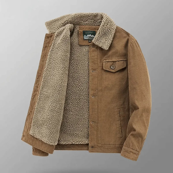Men’s Relaxed Corduroy-Look Sherpa Jacket