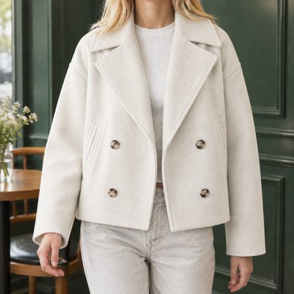 Women’s Cropped Wool-Blend Tailored Jacket