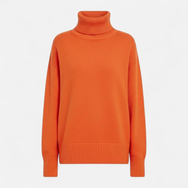 Women’s Oversized Thick Knit Turtleneck Sweater for Winter