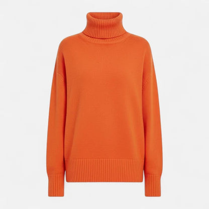 Women’s Oversized Thick Knit Turtleneck Sweater for Winter